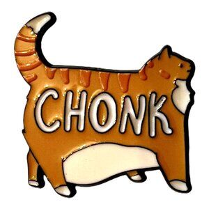 Orange Cat - CHONK - Enamel Pin
